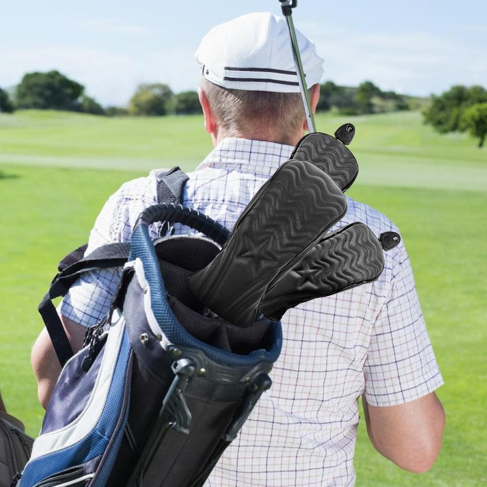 Pokrowce na głowę kija golfowego, 1/3 szt. żelazne pokrowce na kije miękkie poliuretanowe pokrowce na głowę miotacza golfowego dla praworęcznych i leworęcznych golfisty