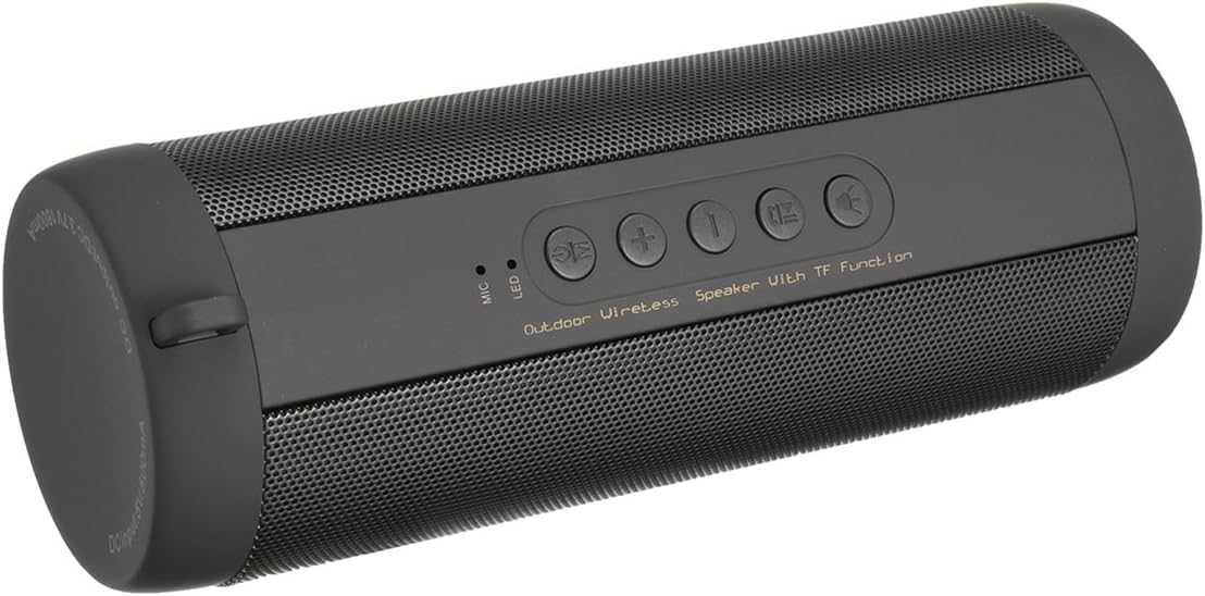 MASUNN T2 Bluetooth Speaker showing top panel with control buttons and LED indicator.