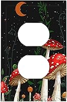 Vista 121 de William Morris Floral Boho Azul Medianoche Azul Bohemio Flor 1 Banda Dúplex Cubierta de Salida Decorativa Receptáculo Único Interruptor Eléctrico