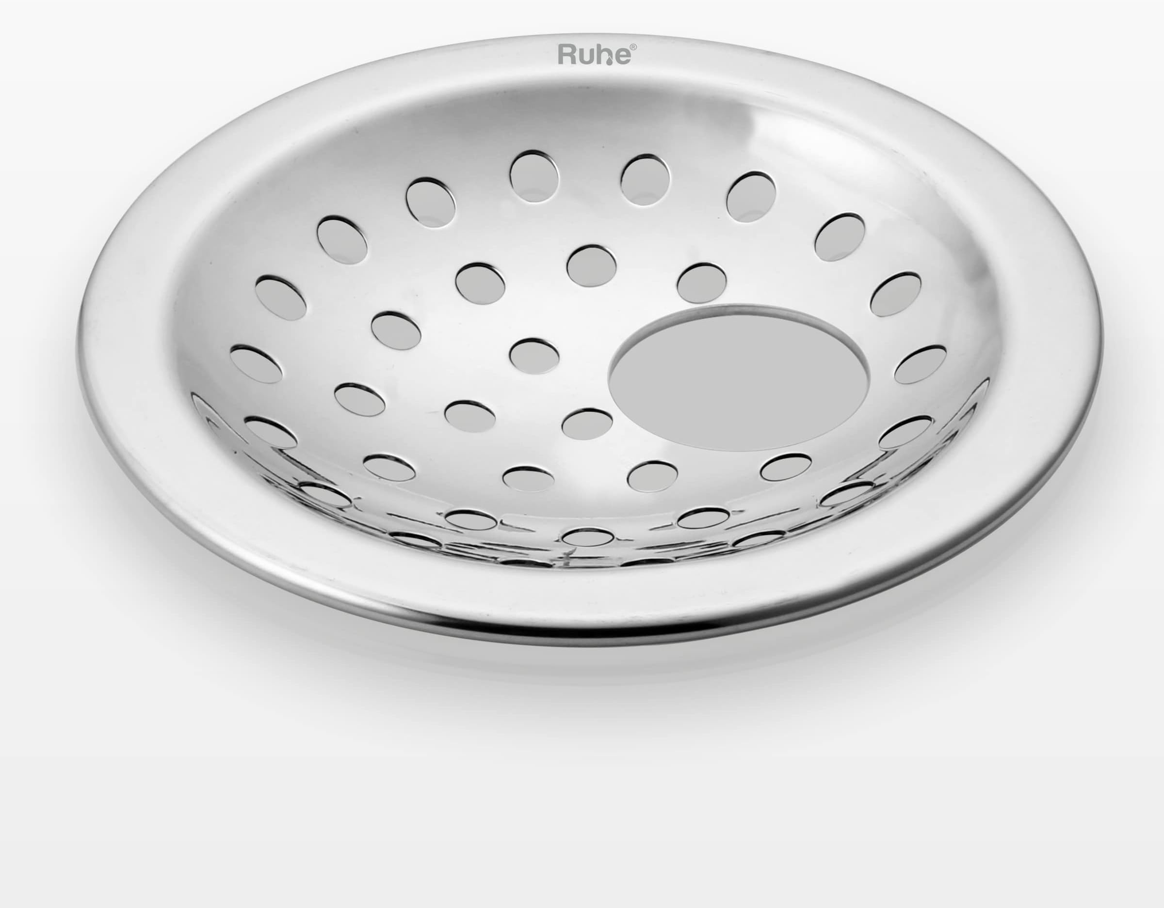 - Solid Polka 4½ Inches Floor Drainer with Hole | Premium Grade Stainless Steel Solid Polka Floor Drainer/Jali, (4½ Inches)
