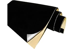 Adhesive Black Felt Fabric Sheets for Crafting Projects, Jewelry Boxes, and Drawer...