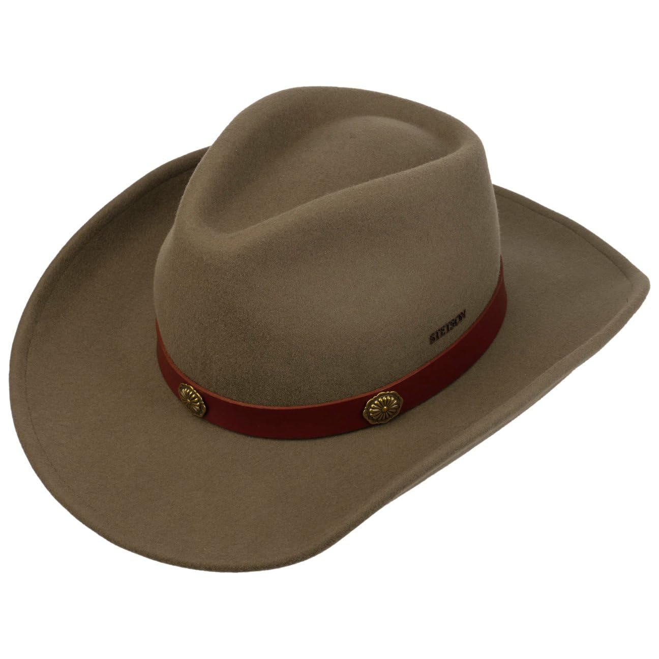 Stetson Tamalo Cappello Cowboy Western Feltro di Lana Tascabile con Fascia in Pelle Uomo Autunno Inverno