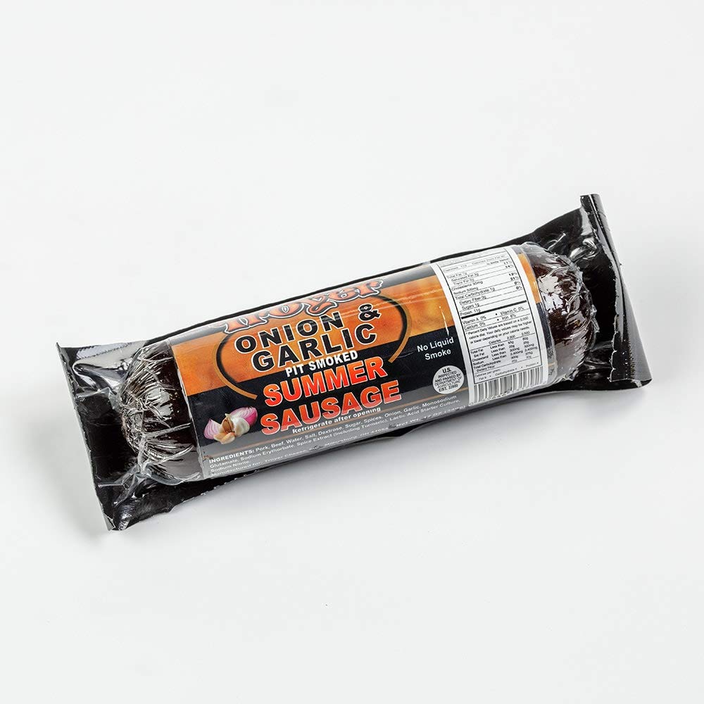 Summer Sausage Onion Garlic from Amish Country Slice and Enjoy Pack of 2