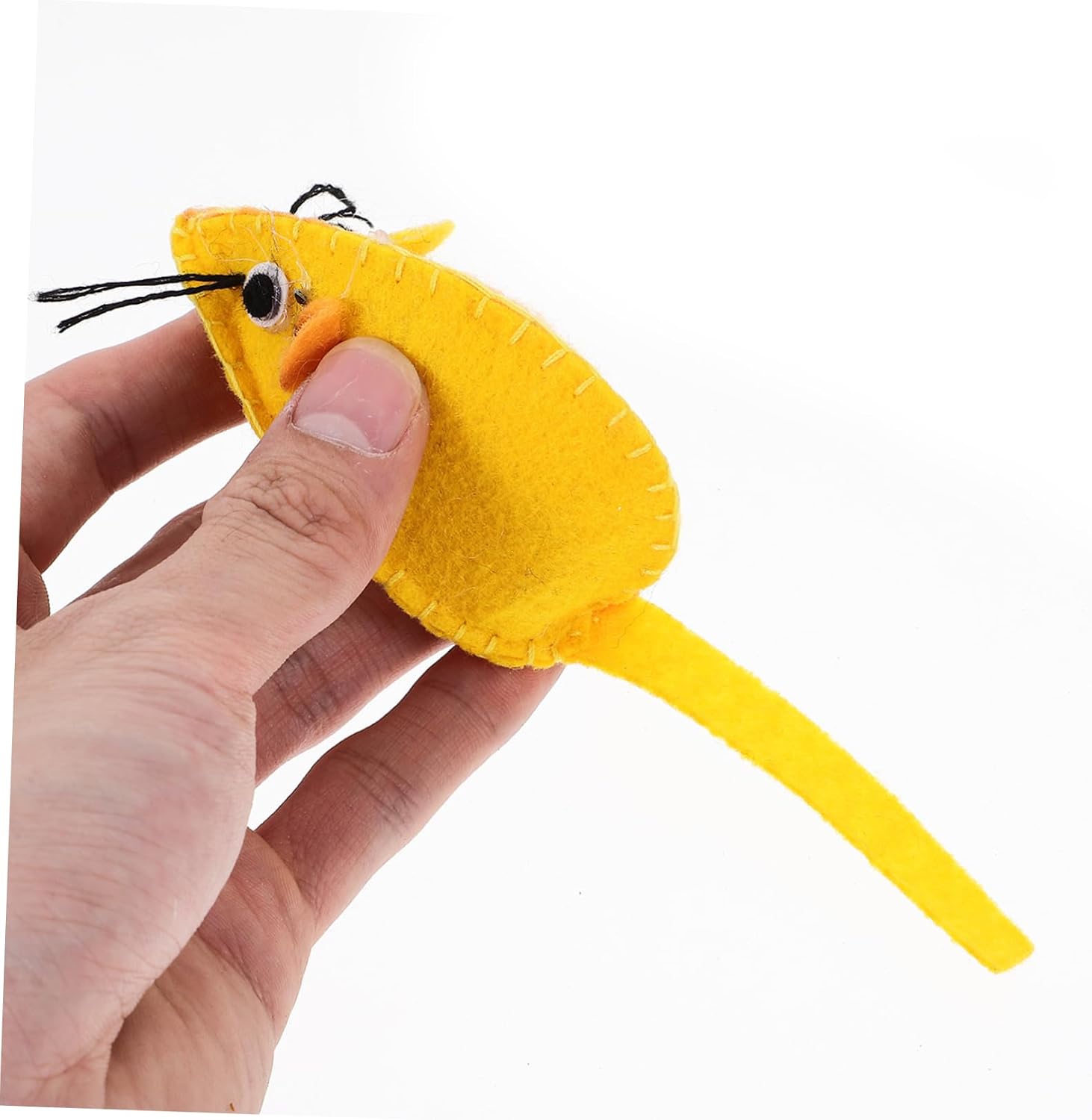 Kisangel 5pcs Soft Mouse Toys for Cats Fun Chewing Kicking Indoor Toys for Kittens Lightweight Canvas Design to Engage Natural Instincts and Keep Pets Active
