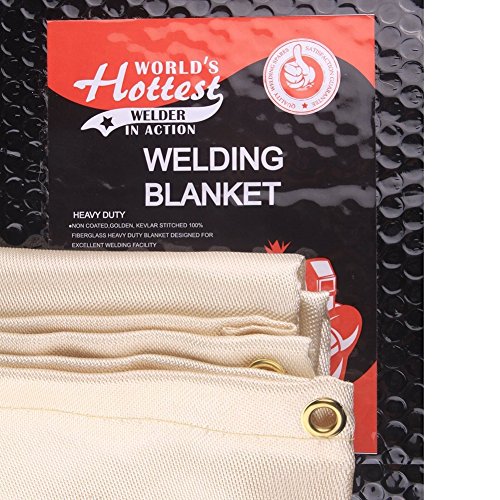 Weldflame Welding Blanket 680G/M2 4'X6' with Kevlar Stitched Edge Heavy Duty Golden (4'6')