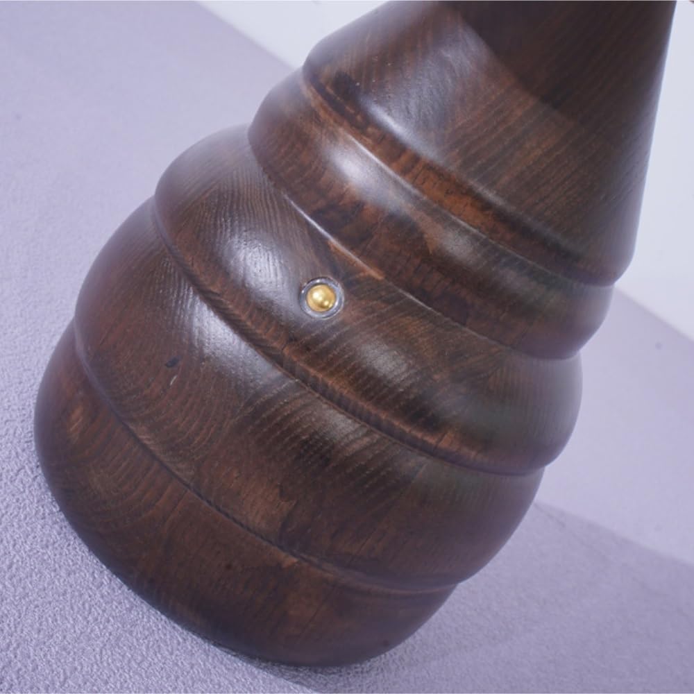 Lampada da tavolo in legno cinese, luce ambientale sul comodino | Legno massello, paralume in tessuto dipinto a mano, controllo touch, stile cinese, luce