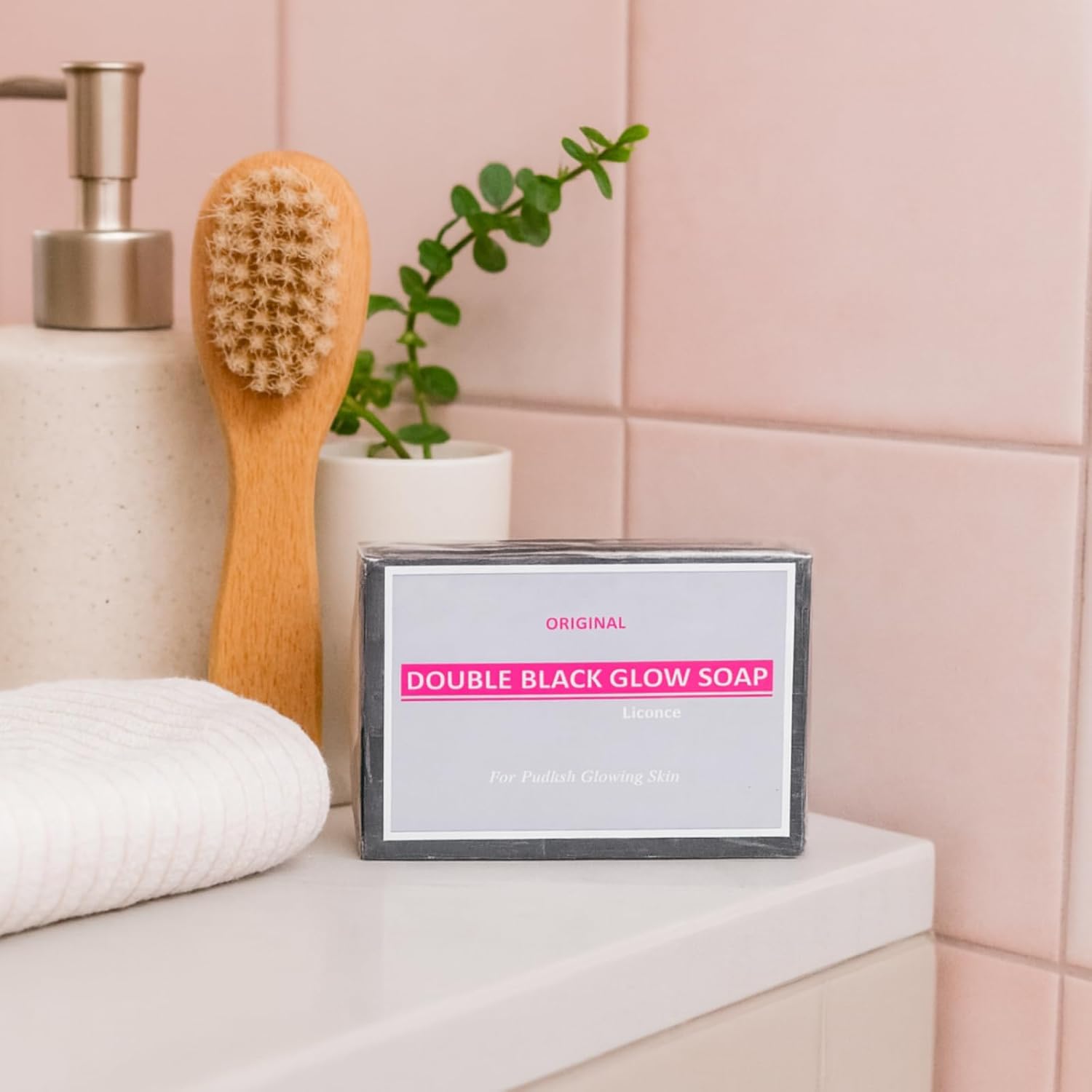 Relumins Black Soap with Plant-Based Extracts – 120g Face & Body Bar for All Skin Types – Gently Helps Improve the Appearance of Uneven Skin Tone, Blemishes, and Dullness x 5 Bars