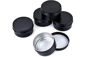 12 Pack Black 3 Oz Lidded Balm Containers and Tins