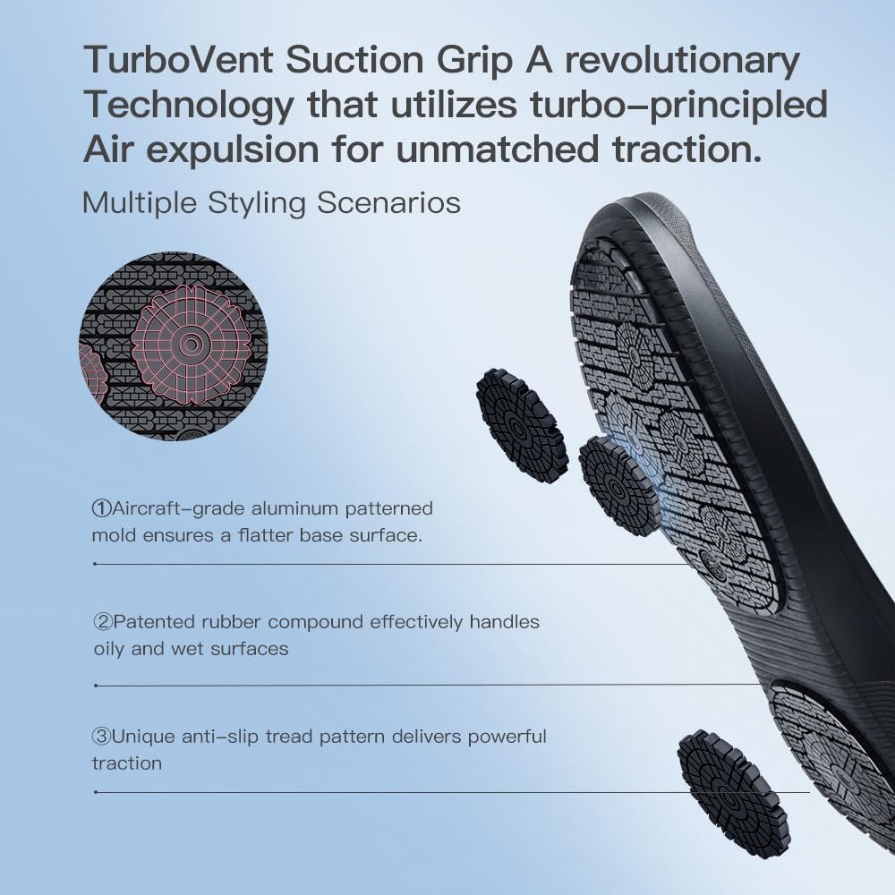 Men's Diabetic Slipper Sneakers - No Tie Slip On Walking Shoes with Adjustable Hook & Loop for Swollen Feet, Wide Width Comfort & Turbine Pressure-Release Non-Slip Sole - Image 3