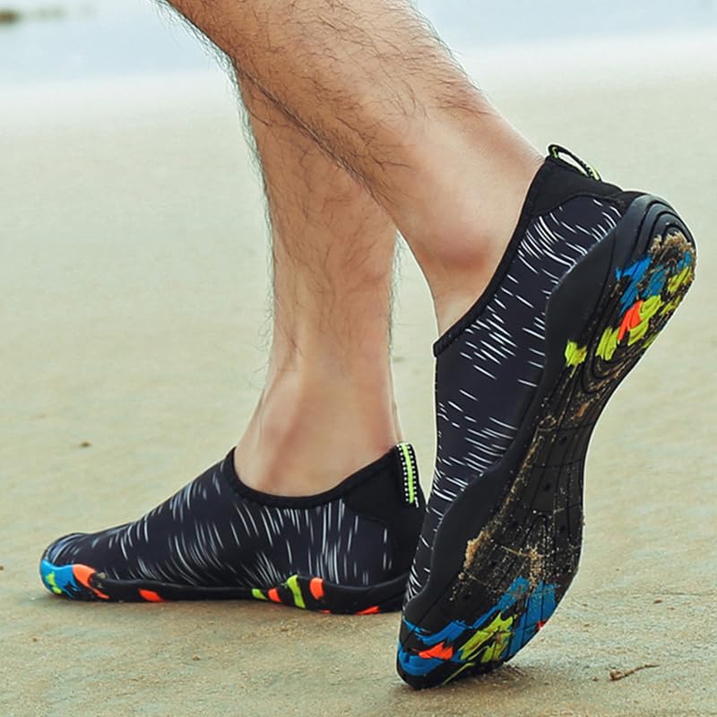 Barefoot Water Shoes Women Mens Quick-Dry Aqua Socks for Beach Swim Pool River Black3