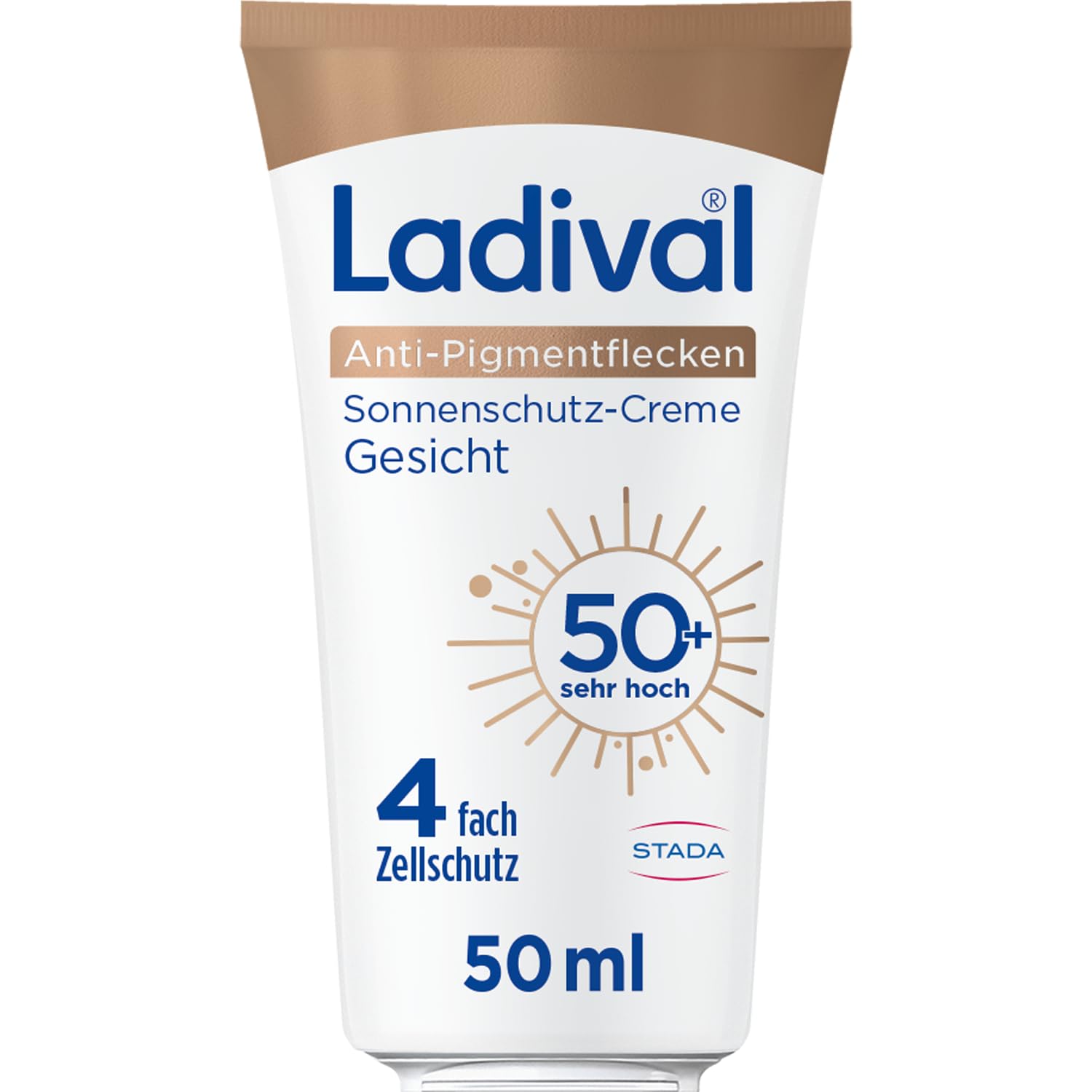 Ladival Anti-Pigmentflecken Sonnenschutz-Creme Gesicht LSF 50+: Sonnencreme beugt Pigmentflecken vor mit Niacinamid & Vitamin E, mit 4-fach Zellschutz, 50ml