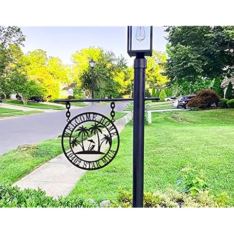 Custom Palm Tree Hanging Address Sign Cover