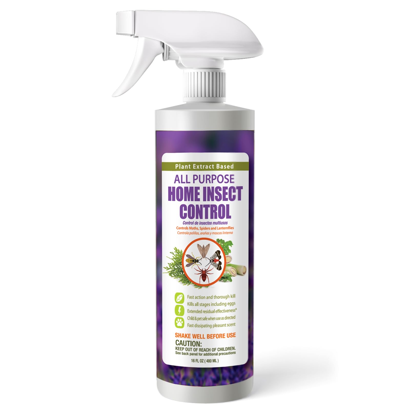 EcoRaider All Purpose Home Insect Killer (16 oz, Instant Kill + 2-Weeks Prevention, Non-Toxic + Child Pet Friendly)