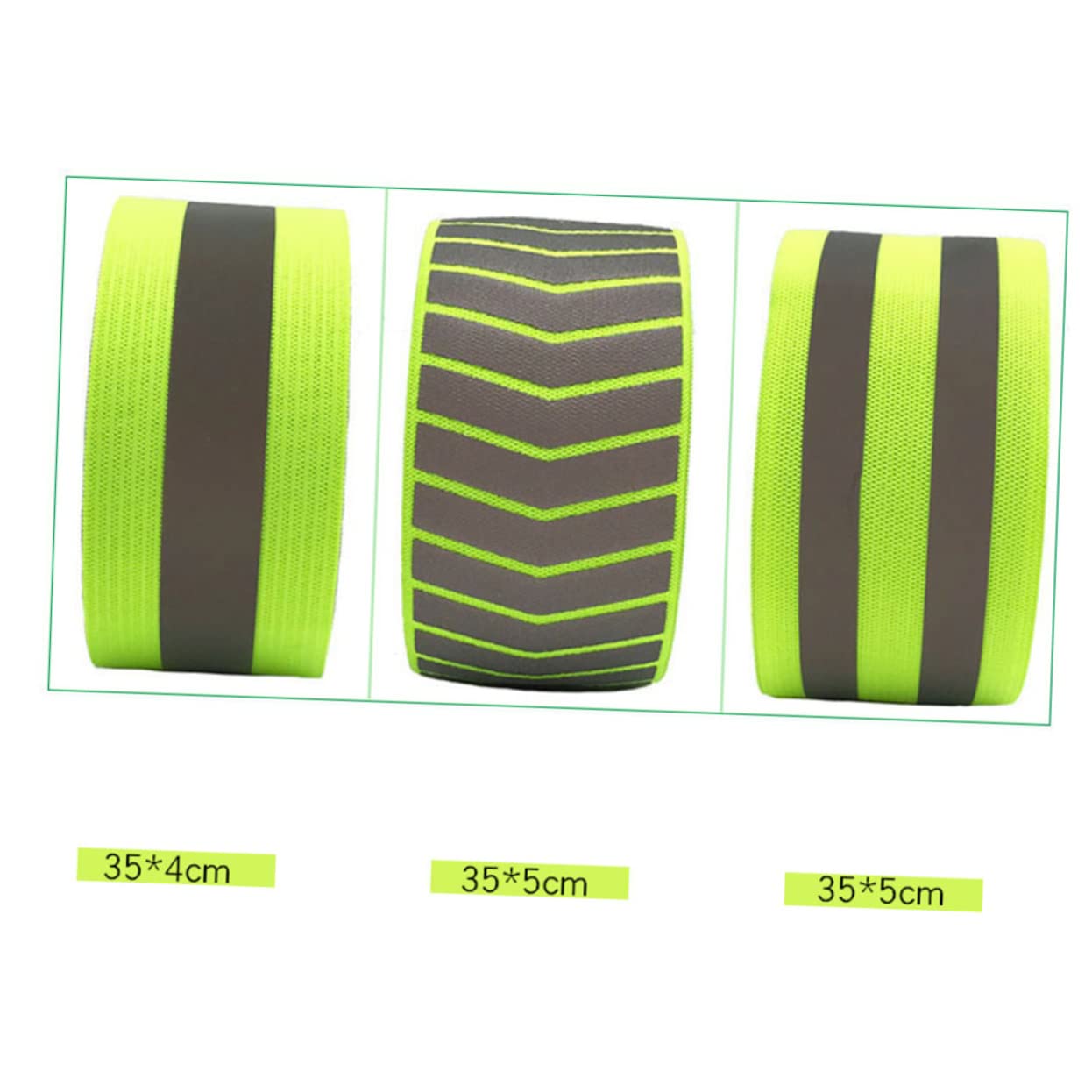 WOONEKY Lot De 3 Bracelets De Sécurité Réfléchissants Élastiques pour Activités Nocturnes Bracelet Fluorescent pour Course À Pied Randonnée Sécurité 6 Pièces X 3