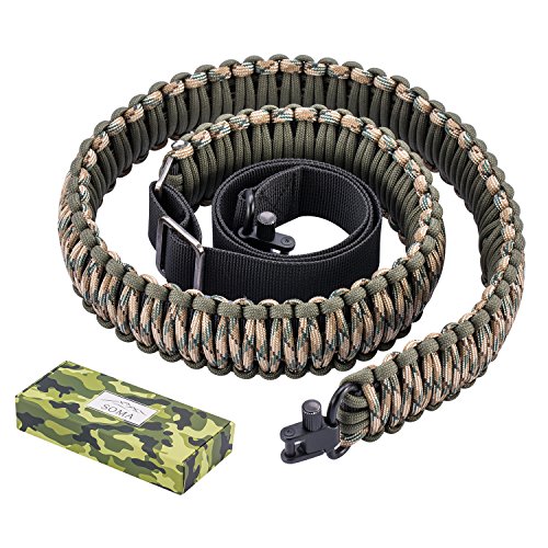 SOMA Gun Sling Paracord 550lb 2 Point Adjustable Strap for Tactical Rifle or