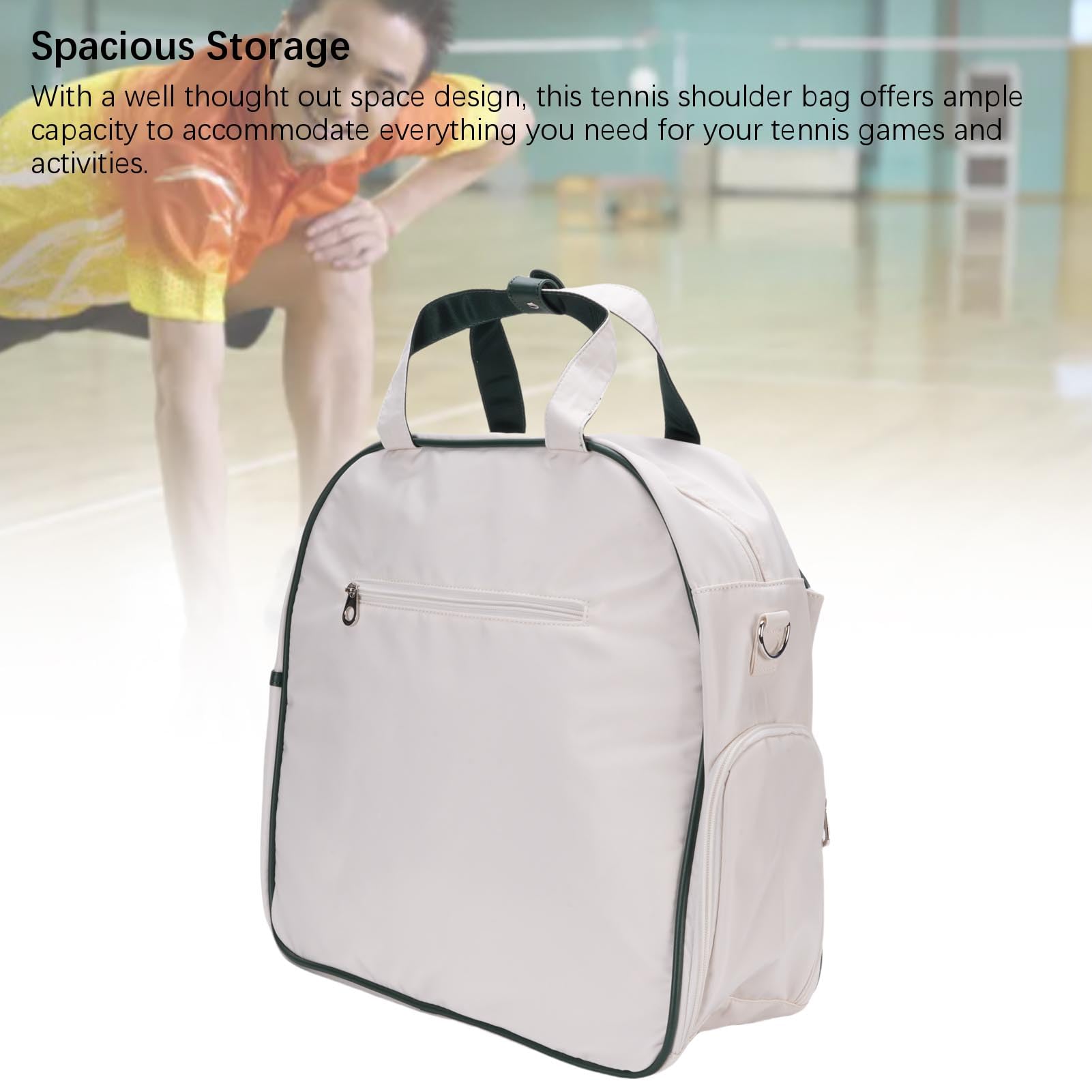Borsa a Tracolla da Tennis in Neoprene con Scomparto per Scarpe e Tasca Termica per Tazze per Giocatori di Tennis Borsa da Nera o Blu