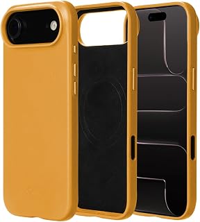 alto Case Compatible with iPhone Air 2025, Magnetic Italian Leather Case Compatible with Apple MagSafe, Clop Series Drop Protective Case (iPhone Air, 6.5 inch, Caramel Brown)