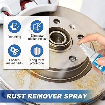 Multi Purpose Rust Remover Spray, Iron Powder Remover, Rust Removal Spray, Rustout Instant Remover Spray, Iron Out Rust Stain Remover, Car Rust Removal Spray (2pcs, 100ml)