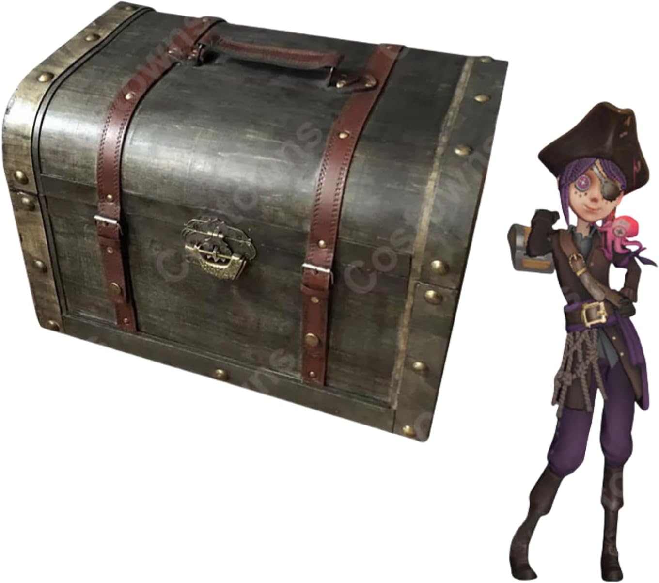 第五人格 IdentityV 第五人格×杭州西湖景勝地コラボ 初晴 庭師 エマ・ウッズ コスプレ衣装｜COSKUTARコスプレ衣装専門店 [1977] Beauty 出品 庭師 エマ・ウッズ 海賊船大工 コスプレ道具 箱 (2番目)