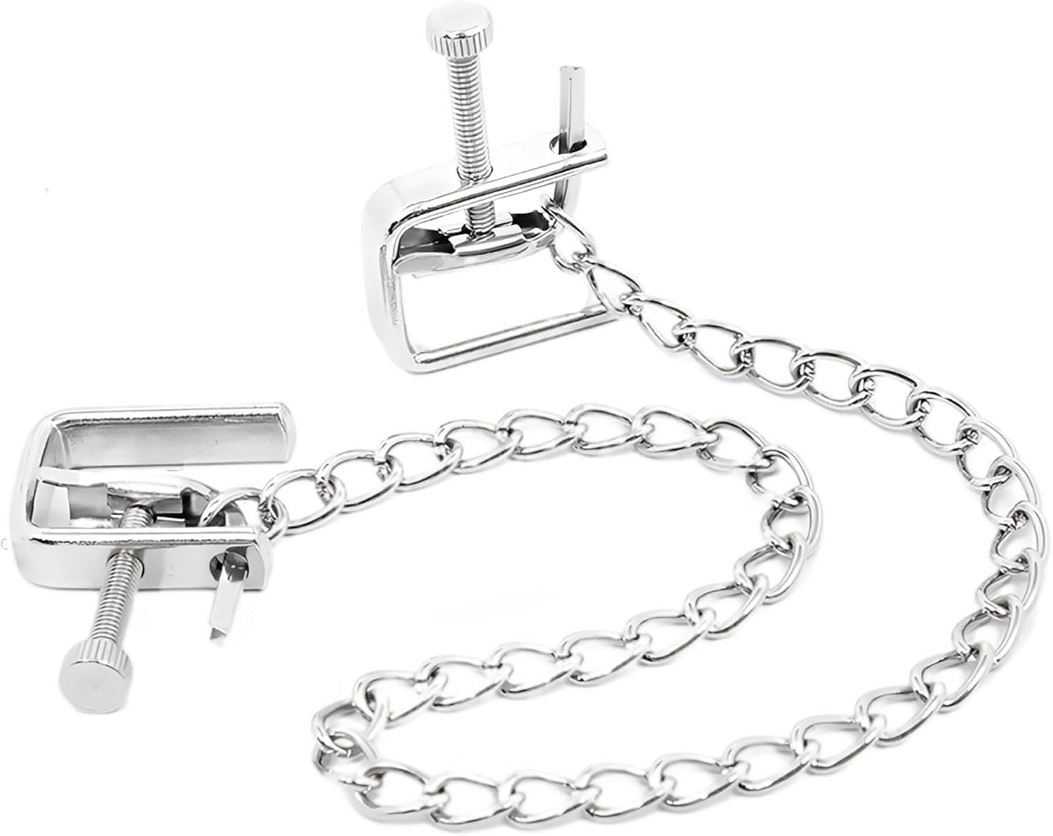 Adjustable Nipple Clamps with Chain Necklace Metal Nipple Clips for Adult Play Sex Bondage Restraints Pussy Nipple Clamp Vaginal Clamps Beginners BDSM Sex Toys for Women