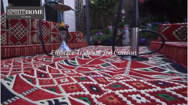 Spirit Home Interiors - Corner sofa floor cushions majlis seating bohemian furniture bench cushions