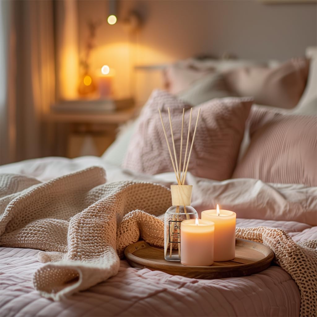 Raumduft Set Ruhe & Leidenschaft 2x250ml Duft: Wellness | für Zuhause, beruhigend & entspannend, Diffuser mit Duftstäbchen, natürliche Inhaltstoffe, tierversuchsfrei, Lavendel & Rose