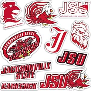 Jacksonville State University Sticker Gamecocks JSU Jax State Stickers Vinyl Decals Laptop Water Bottle Car Scrapbook T2 (Type 2)