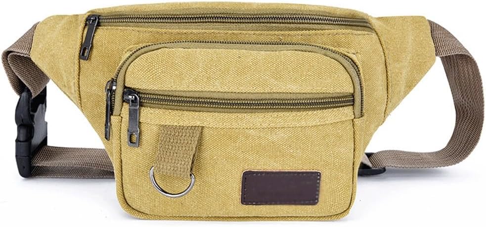 Canvas Chest Fanny Pack Cycling Sports Fitness Backpack Storage Cash Register Bag