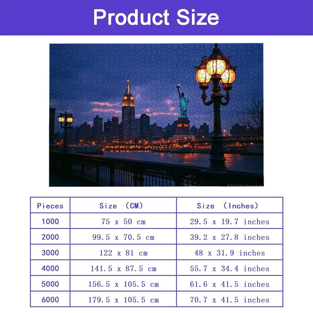 Puzzle 5000 Pezzi Arte per Adulti e Ragazzi, Puzzle Città in Legno per Adulti, Puzzles 5000 Pezzi Paesaggi Impegnativo per Tutta la Famiglia, Puzzles con Scatola per Decorazioni Casa, Regalo, -7355