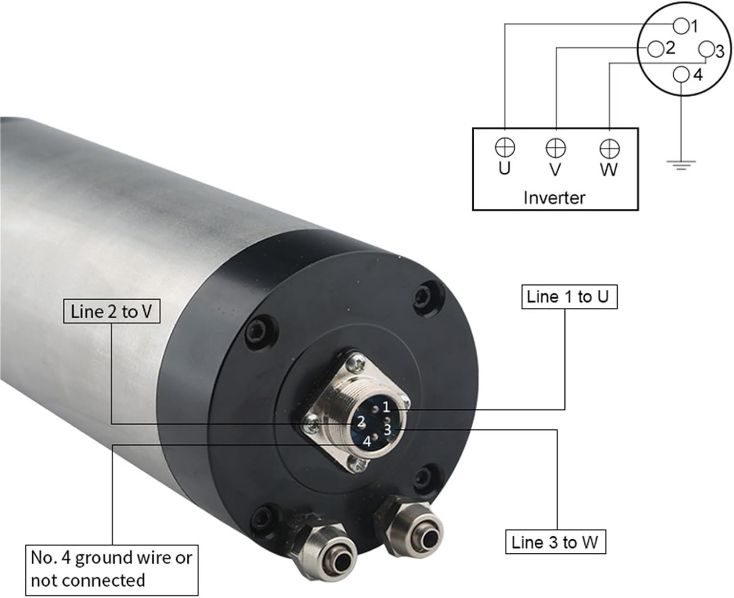 2.2KW Water-Cooled Woodworking Motor ER20 8A 80x200mm 220V 380V 400Hz CNC Engraving Machine Milling