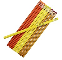 Vista 33 de ezpencils - Lápiz personalizado a granel, lápices redondos, barril de color negro (cuerpo), borrador rojo y virola de latón, paquete de 10
