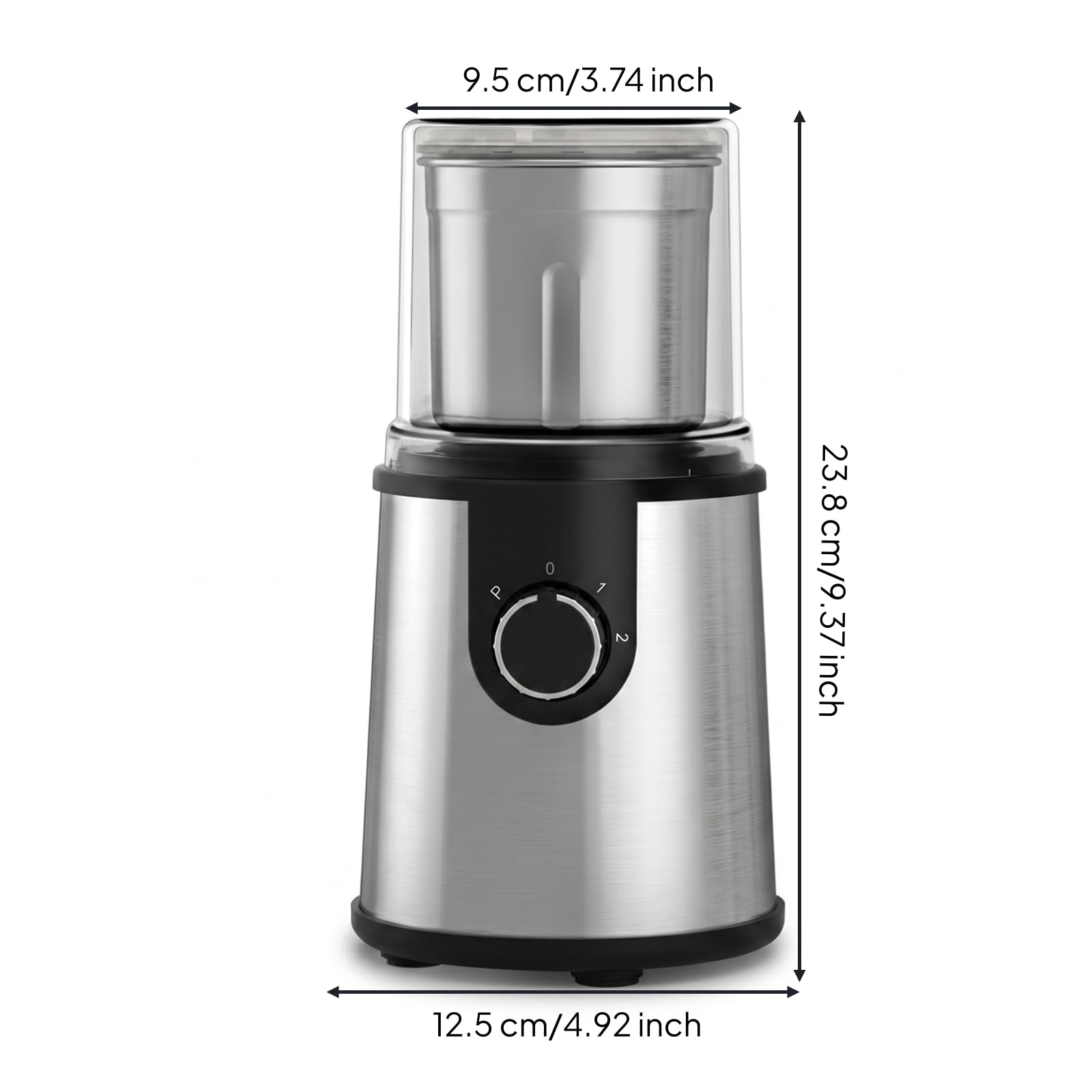 Cuchara Medidora Electrodoméstico Acero Inoxidable Molinillo para Café y Especias, Plateado, 220V Estándar Europeo