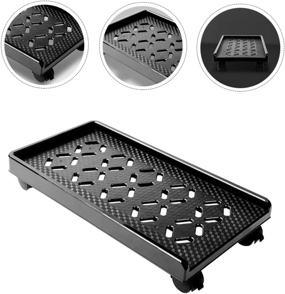 1Pc Mobile CPU Stand with Wheels Cart Holder for Easy Movement Heat Dissipating Design Stable Construction for Home and Office Use Sleek Finish