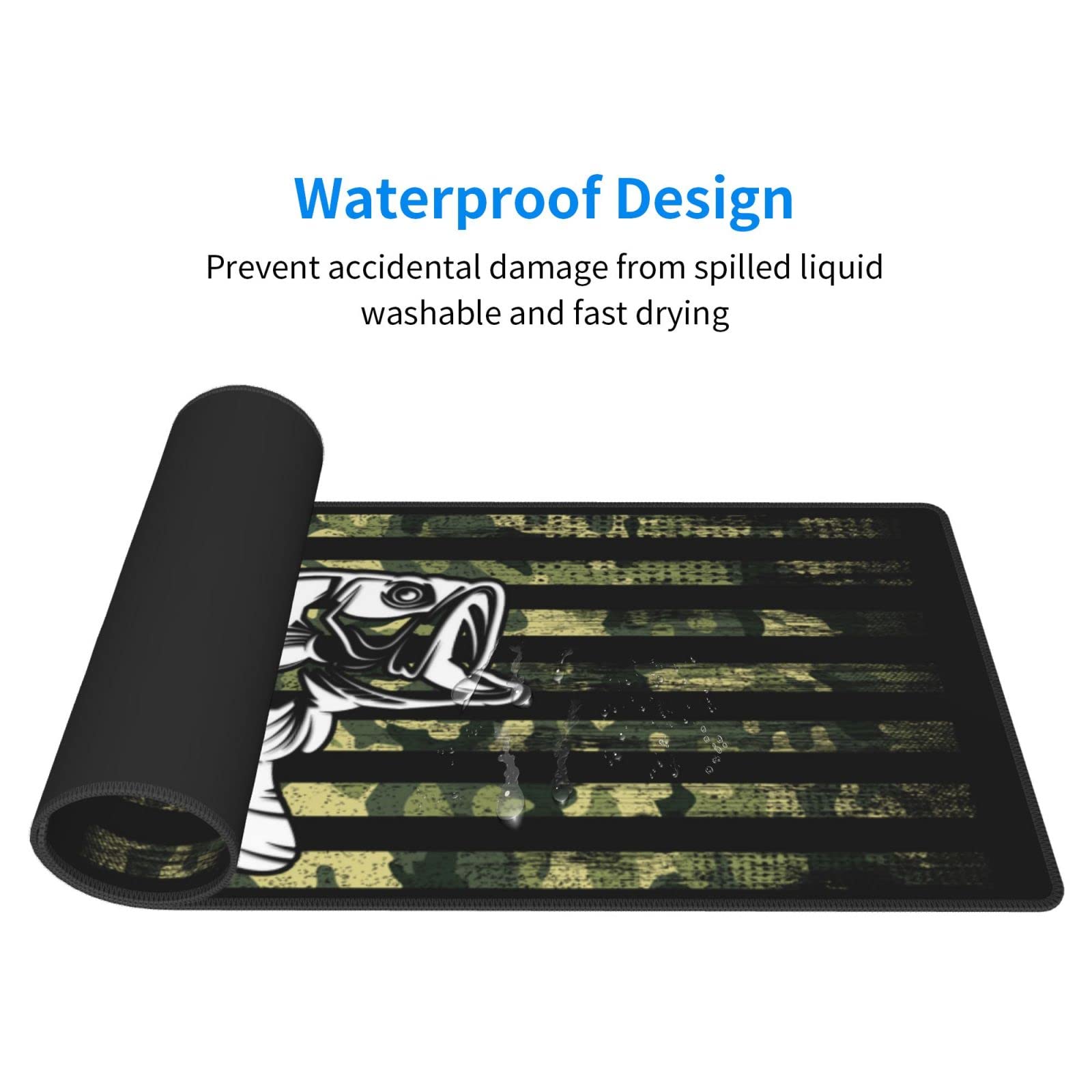 Tapis De Souris De Jeu XXL Motif Cerf Et Fleurs (1200 X 500 X 3 Mm) Grand Tapis De Souris étendu, Bords Cousus, Accessoire De Bureau, Base En Caoutchouc Antidérapant, Fournitures De