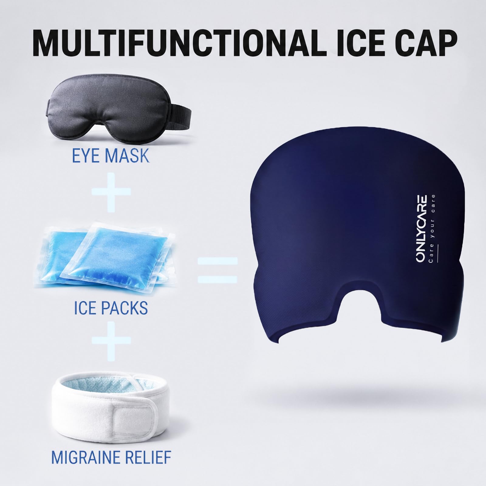 ONLYCARE Migraine Relief Cap, Headache Relief Cold Cap with Odorless Gel — Amazon image 8
