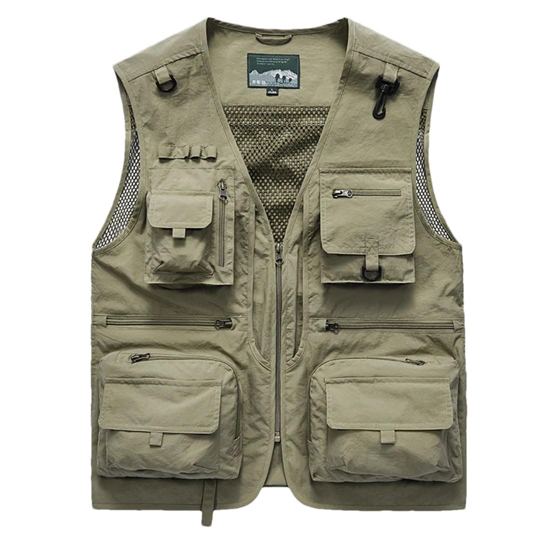 Gilet da uomo multitasche classico senza maniche per fotografo all'aperto giacche da pesca