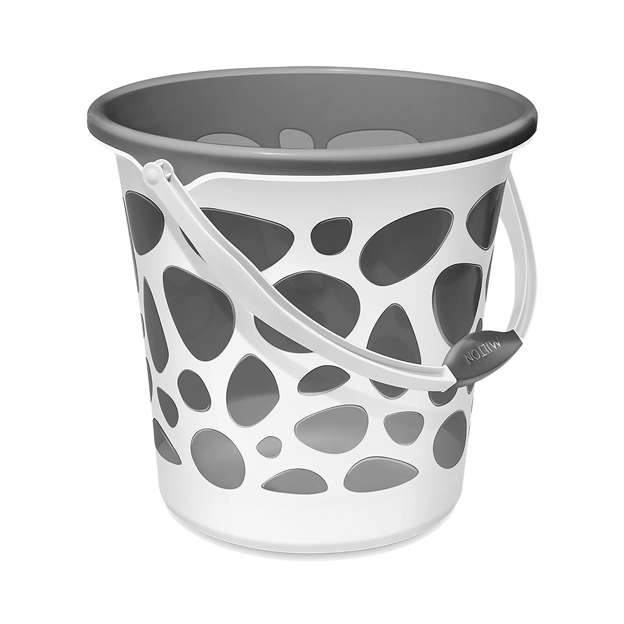 Milton Duplex Plastic Bucket with Handle, 25 litres, Grey | Home | Bathing | Storage | Bathroom