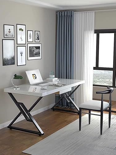 Miniatura 2 de SSS Furniture Patas de metal para mesa, paquete de 2 patas resistentes para muebles de 28 pulgadas de alto, 20 pulgadas de ancho, estilo rústico y