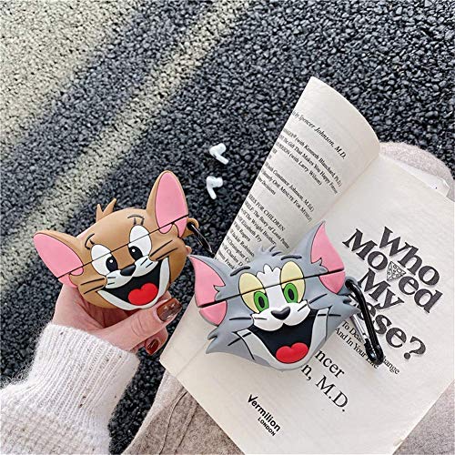 Image of Silicone Case Compatible for Apple Airpods 4 (2024) Cute Design for AirPods 4 with Active Noise Cancellation (ANC) with Keychain Hook Shockproof Protective Case (Mouse)