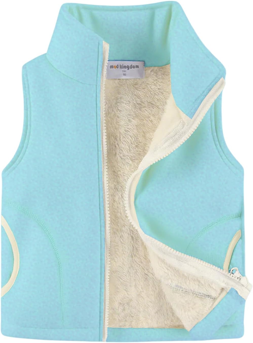Mud Kingdom Boys Girls Polar Fleece Vest Winter Thick Warm Outerwear Funny Cartoon