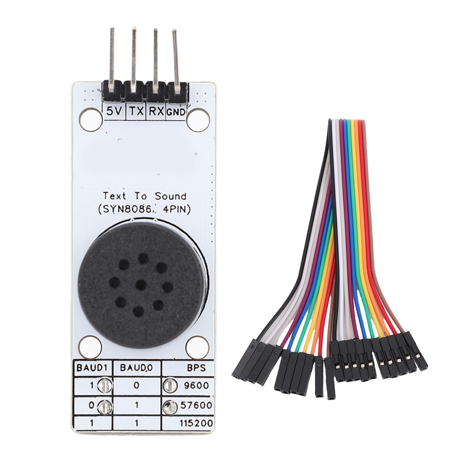 Zunate Module Sonore SYN8086, Synthèse Vocale Chinoise Programmable avec Interface De Communication Uart Contrôle Multiple Compatible avec La Synthèse Vocale Chinoise Et Anglaise
