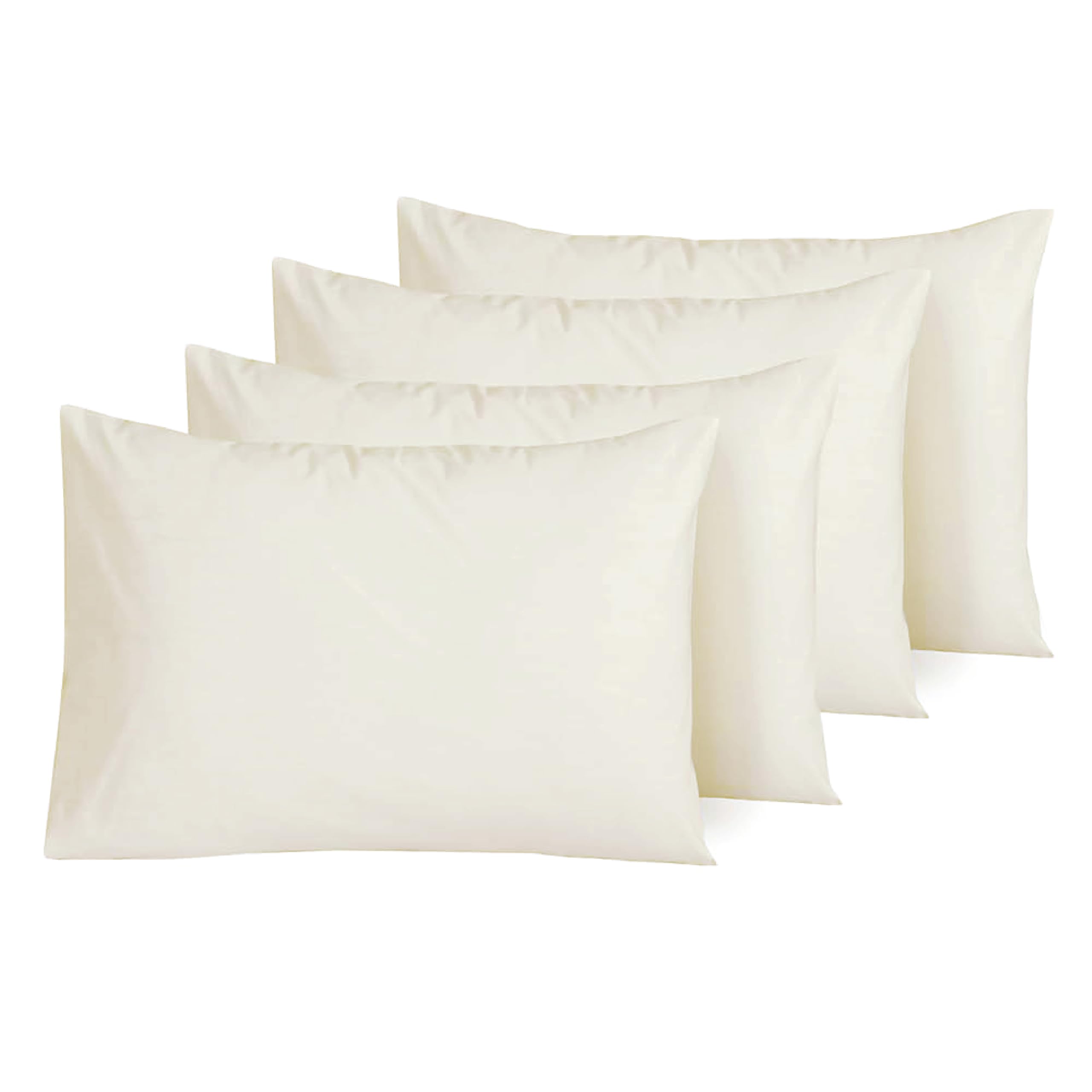 APEX FURNISHINGS Cream pillow cases 4 pack cotton 200 Thread Count Egyptian Cotton