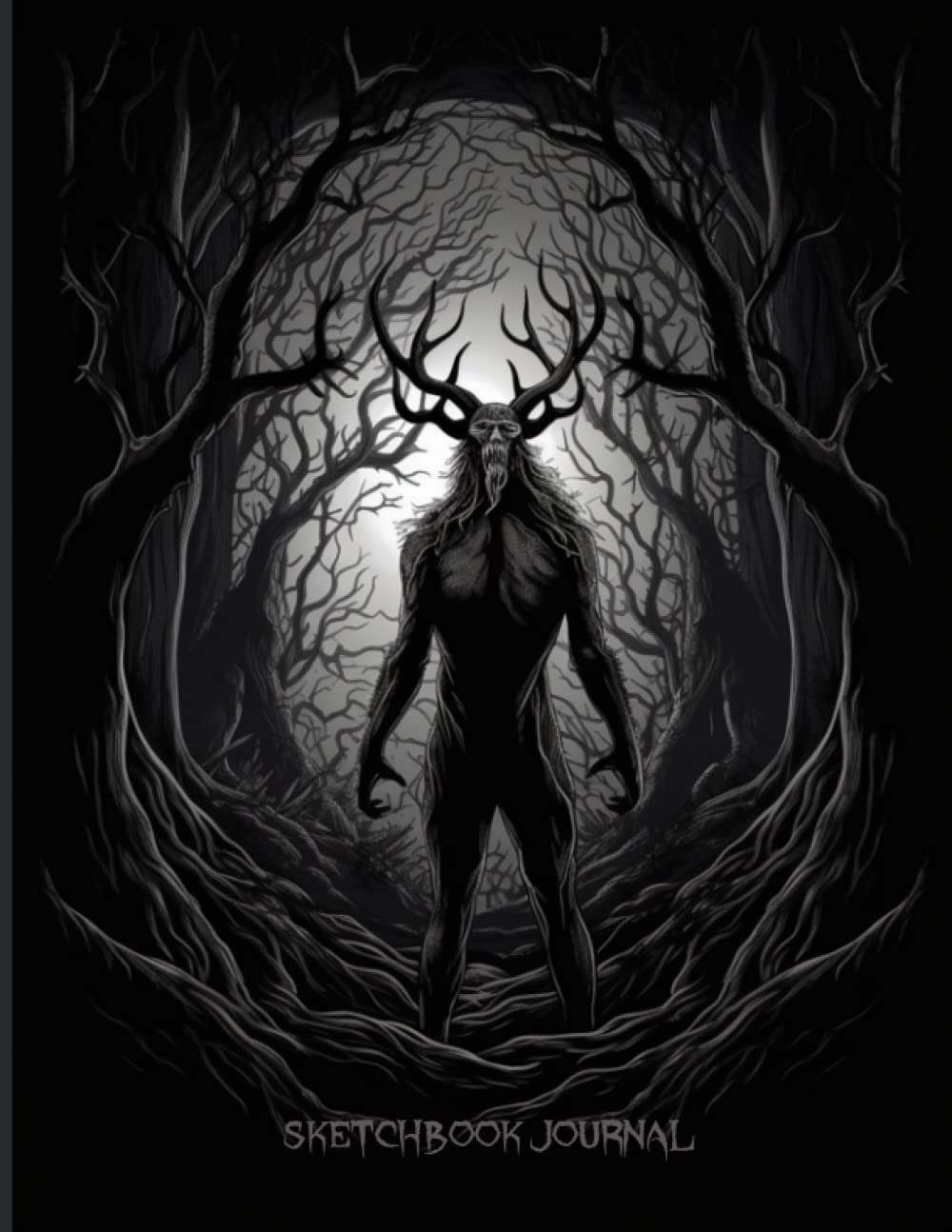 Leshy Journal Sketchbook - Woodland Deity Protector of the Forest from Slavic Mythology and Witcher, Gift for Pagans