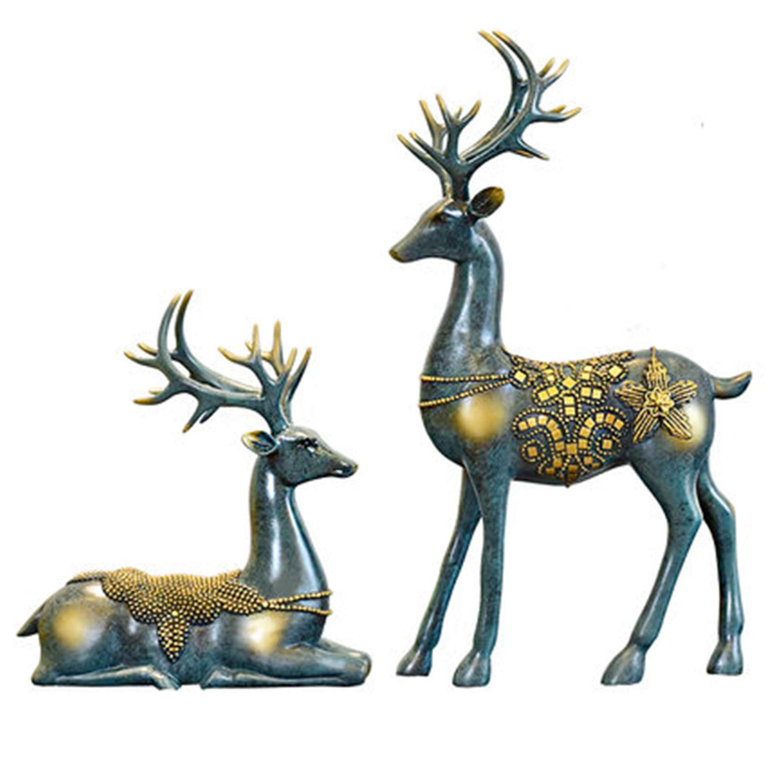 N / C Resin crafts decorations-hand forging in the shape of sika deer-home furnishings and decorations-for living room and bedroom