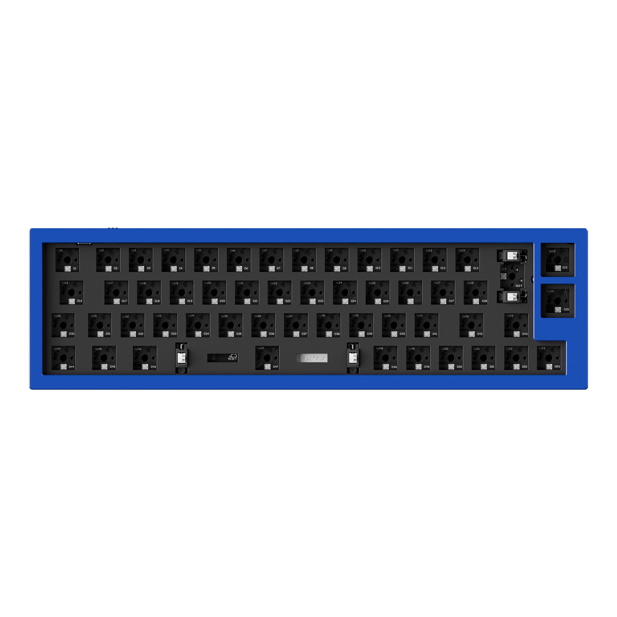 Keychron Q9 Kit de Teclado Mecánico Barebone, Diseño ISO 40%, Programable con QMK/Via, Cuerpo de Aluminio CNC, RGB, Compatible con Interruptores MX de 3 y 5 Pines, para Windows y macOS, Azul
