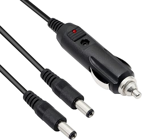 Miniatura 7 de GELRHONR Cable de cargador de coche de 12 V 10 A CC, enchufe macho a CC de 0.217 in x 0.083 in, cable de extensión para visión trasera de automóvil,