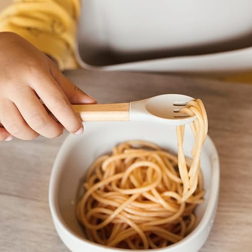 Miniatura 7 de Ginbear Cuencos de succión para bebé, cuchara y tenedor de destete LED para bebés, platos y utensilios para bebés pequeños, juego de alimentación