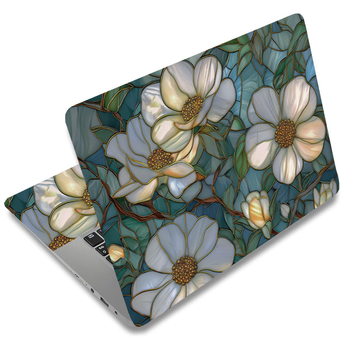 Autocollant ordinateur portable SUPERDANT lot de 3 fleurs idée cadeau informatique