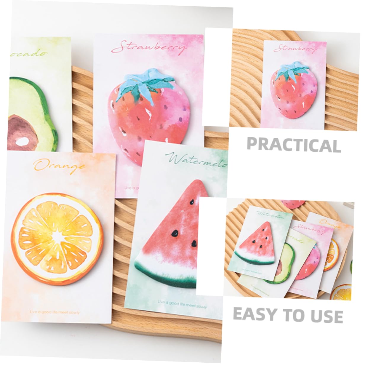 SHINEOFI 5 Pièces 8 cahier de notes pour coloré mémo à la maison autocollants blocs-notes compacts note de bureau stickers blocs-notes autocollants mémo stickers Papier