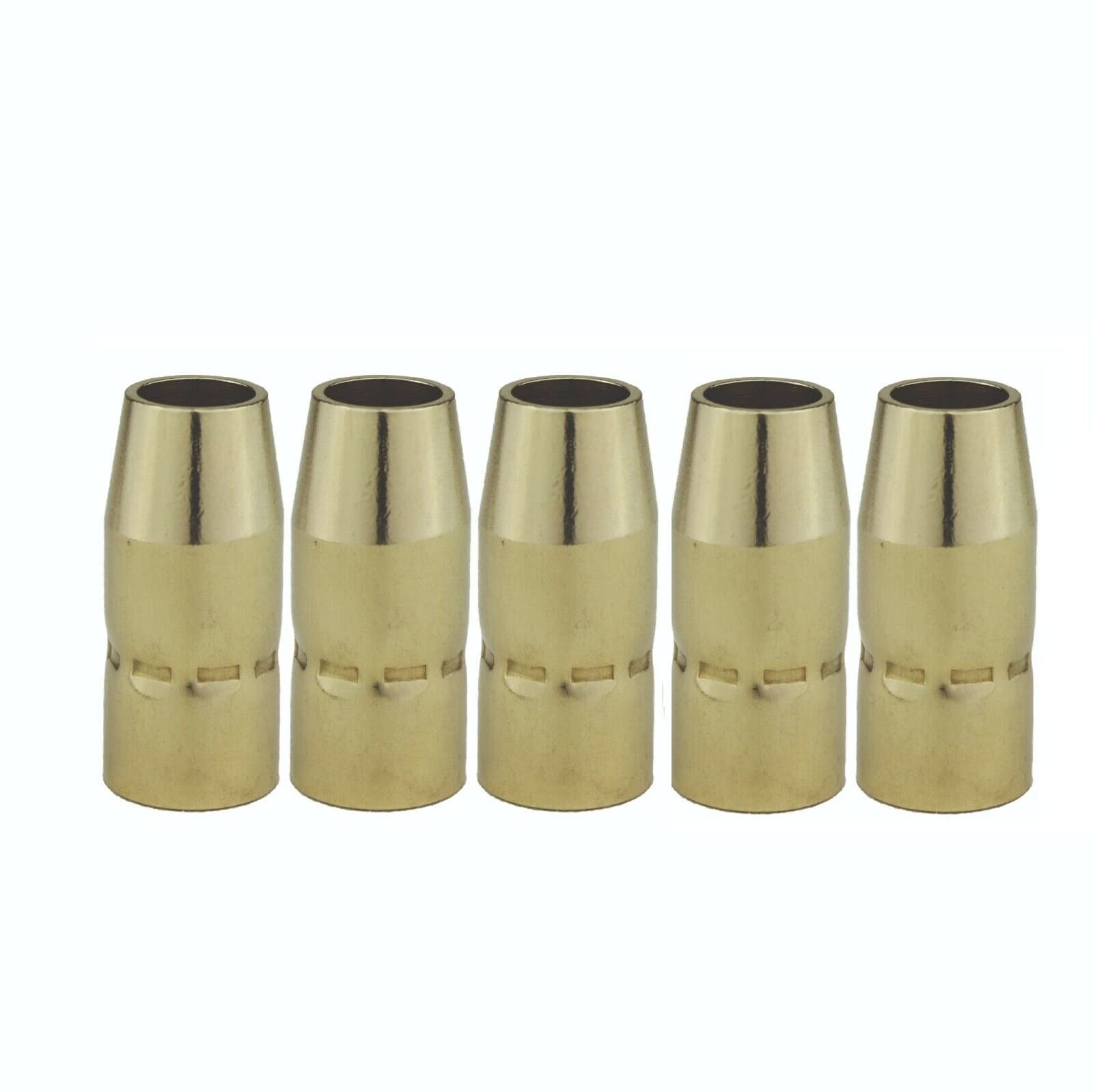 169-715 Mig - Boquillas de soldadura de 1/2 pulgada para pistola de soldadura Miller M10 M15 Hobart H9, H10 (paquete de 5)